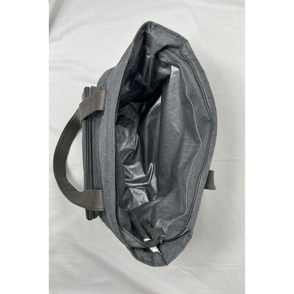 Eco One Gray Insulated Tote Bag - Zip Top with Exterior Water Bottle Holder - Picture 4 of 6
